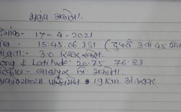 अकोल्यात भुकंपाचा धक्का!