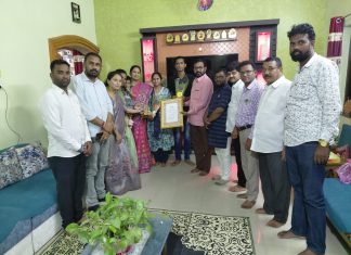 भारतीय जनता पक्षातर्फे मुल तालुक्यातील गुणवंताचा सत्कार