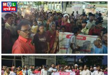 मुल प्रभाग 10 पेटला! वाढत्या गुन्हेगारी विरोधात शेकडो नागरिक रस्त्यावर हात बॅनर, तोंडी एकच मागणी – “आम्हाला सुरक्षा द्या”